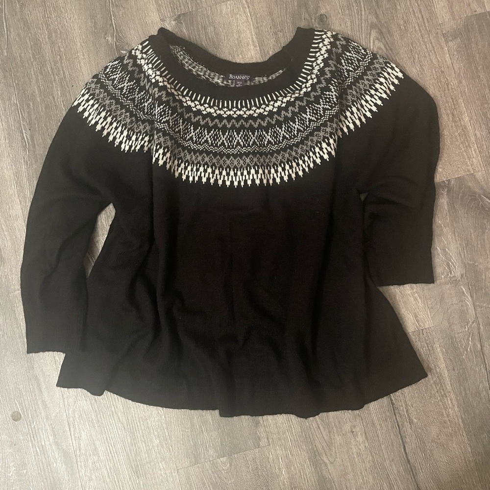Roamon’s Fair Isle Pullover Sweater Women’s size 3X